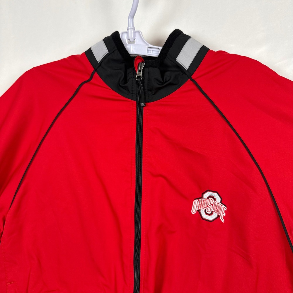 Cutter & Buck Ohio State Buckeyes WeatherTec Jacket Mens Medium Red Full Zip